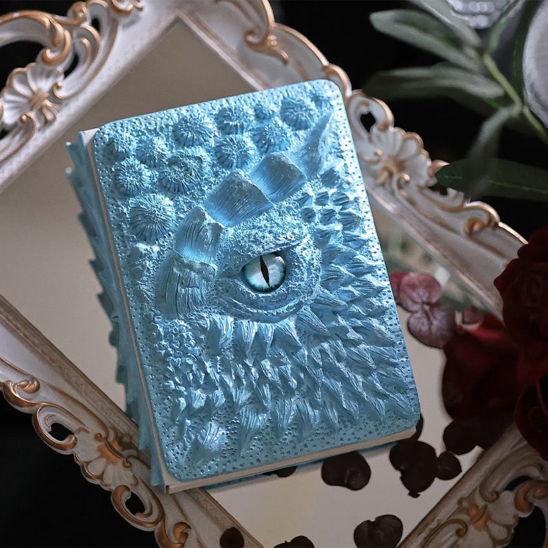 🦖3D textúrázott fantasy sárkány szem jegyzetfüzet