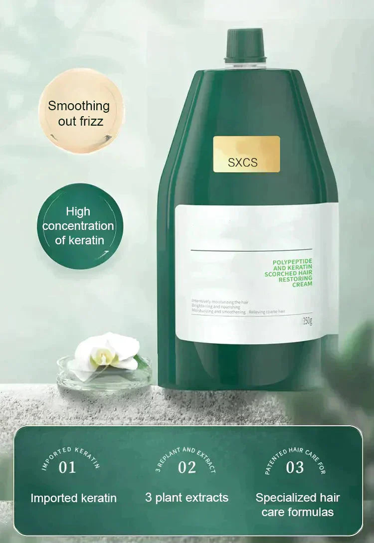 💦💦Polypeptide Keratin hidratáló simító hajkárosodást javító krém