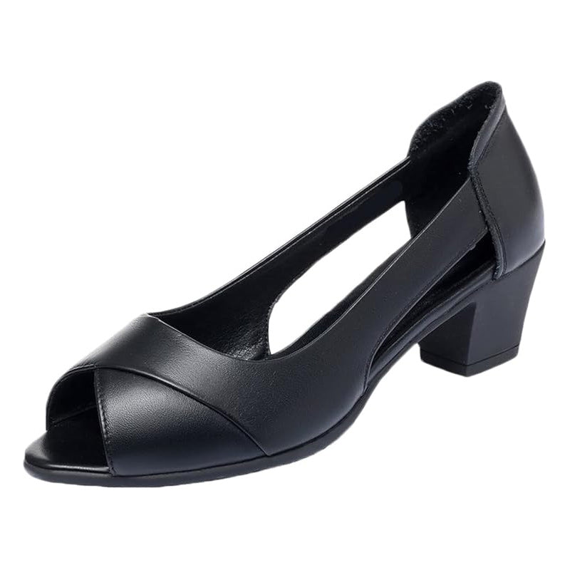Női elegáns Peep-Toe blokk sarkú szandálok 3.7