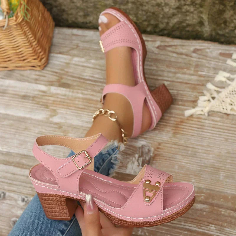 👡Nyári női Chunky Magassarkú szandálok
