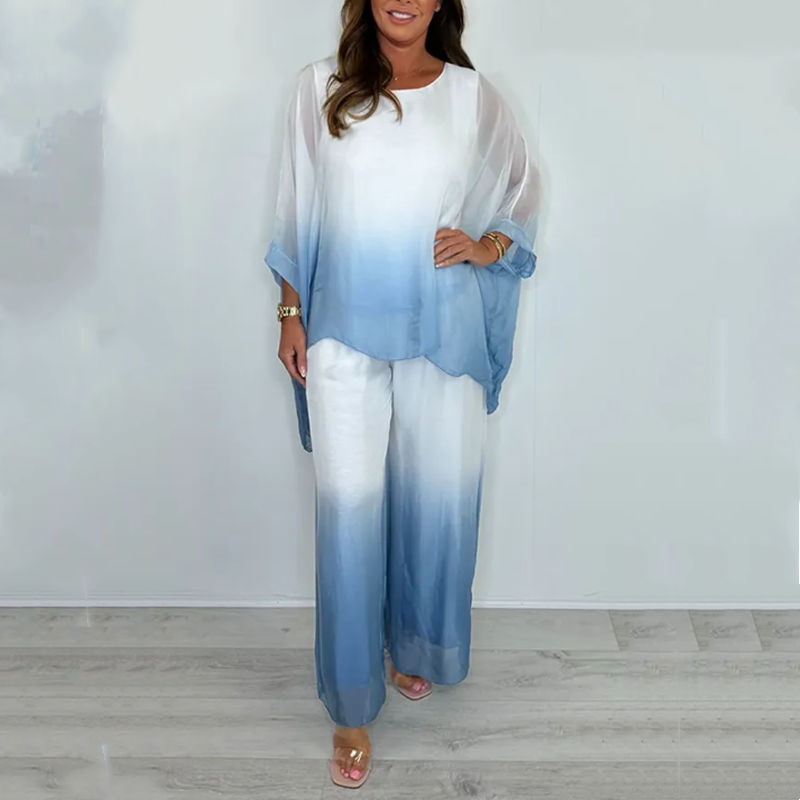 Mesh Mix Dip Dye Loose Flowy felső és nadrág szett🌺