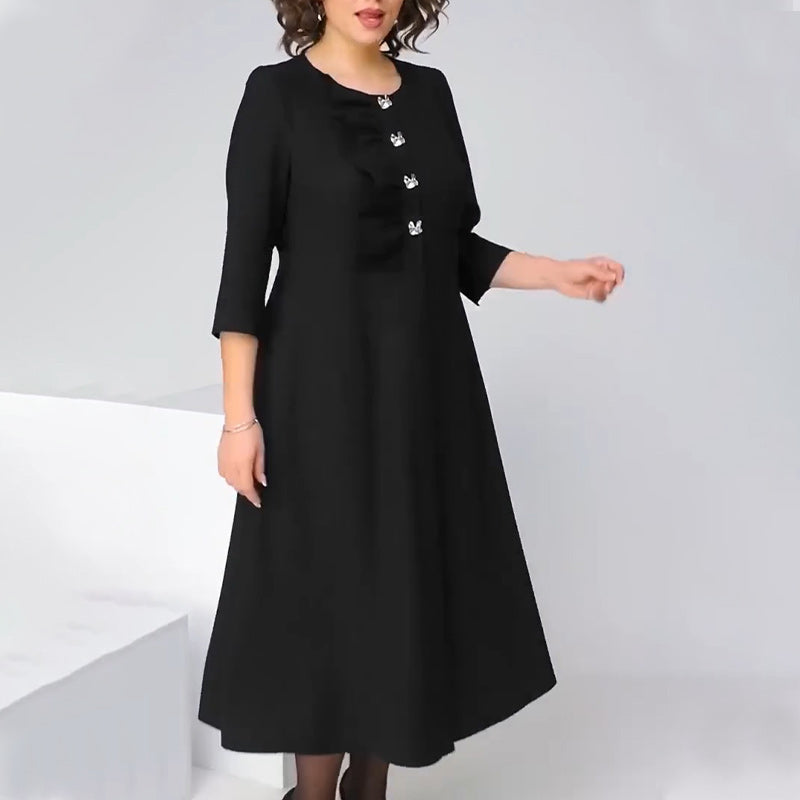 đFekete elegĂĄns plusz mĂ©retƱ ruha