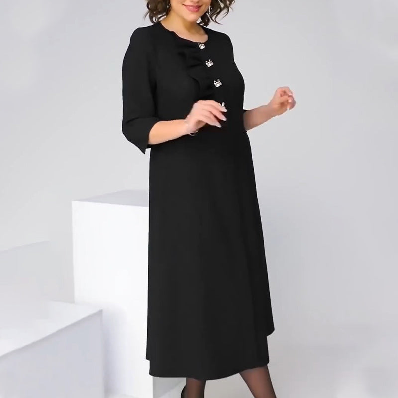 đFekete elegĂĄns plusz mĂ©retƱ ruha