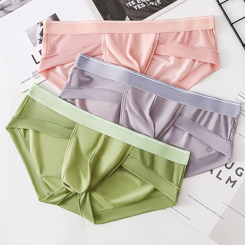 ⭐【Vásároljon 3 és kap 1 ingyen】💖Férfi lélegző hálós alsónadrág Ice Silk