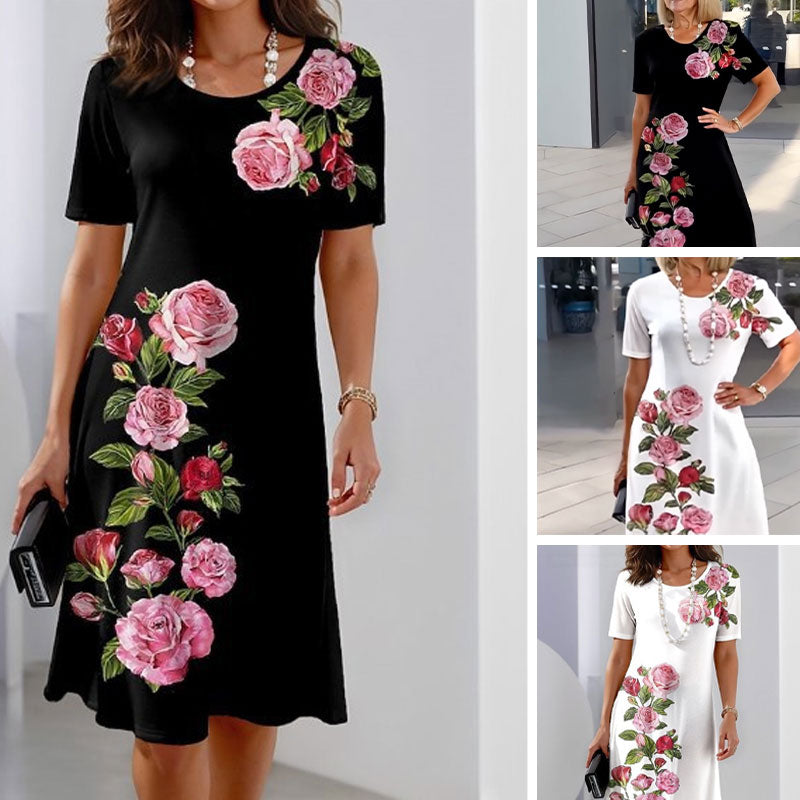 【S-3XL】🌹3D nyomtatott laza nyári ruha