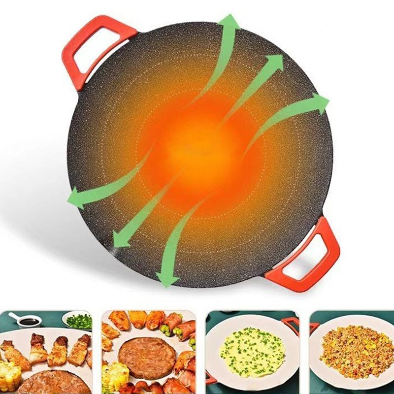 🥘Електрическа котлона от чугун в корейски стил с незалепващо покритие🥙