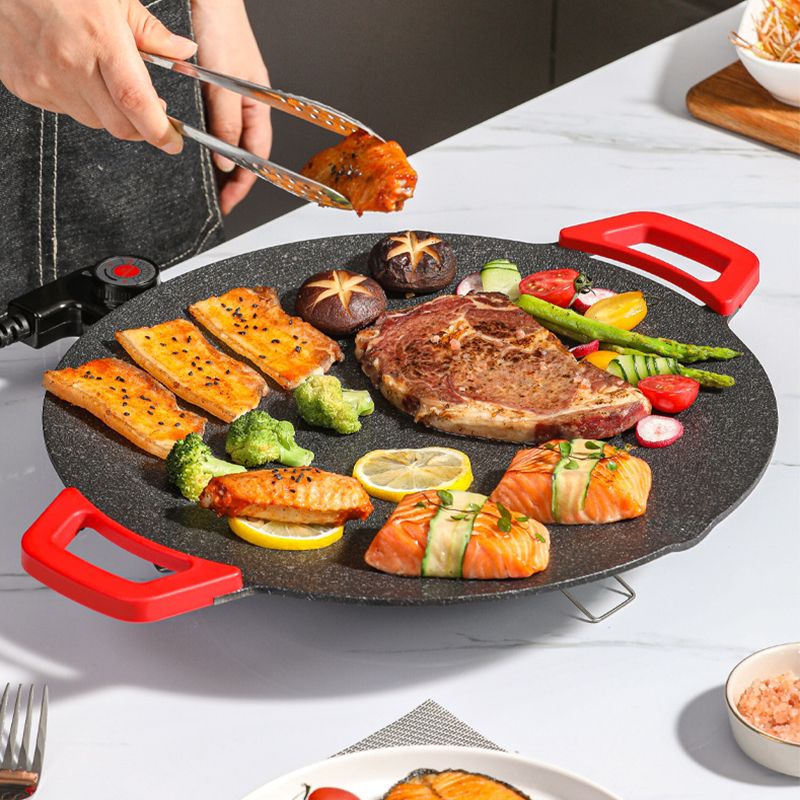 🥘Електрическа котлона от чугун в корейски стил с незалепващо покритие🥙