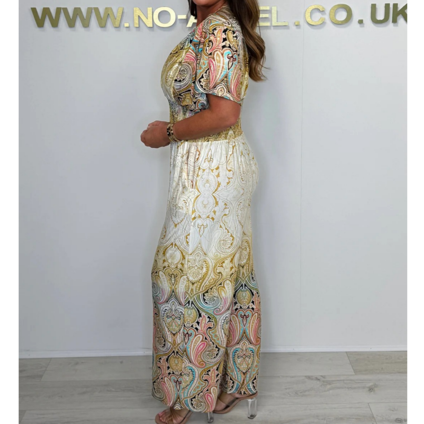 đ·Bohemian Print szĂ©les szĂĄrĂș Jumpsuit
