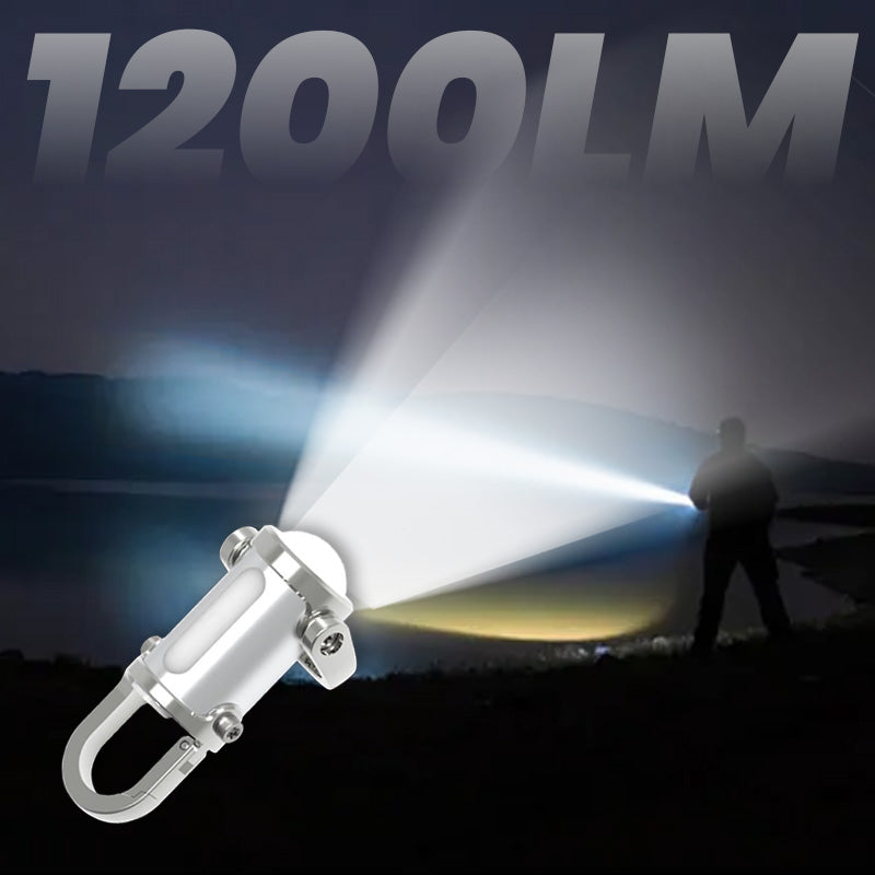 1200LM Szuper fényes mini zseblámpa kulcskarikával Vízálló