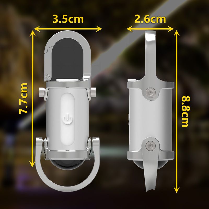 1200LM Szuper fényes mini zseblámpa kulcskarikával Vízálló