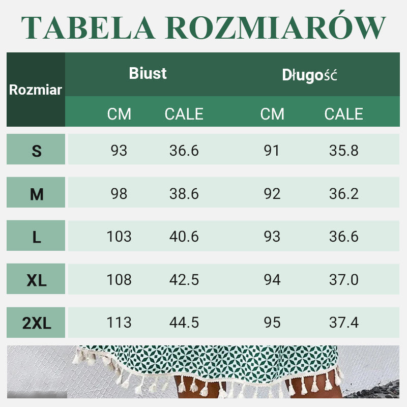 Női alkalmi boho ruha nyomtatással, v-nyakkal és bojtokkal