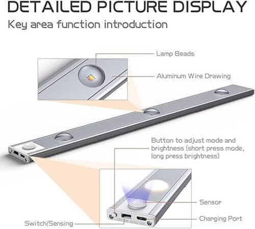 LED mozgásérzékelős szekrényvilágítás