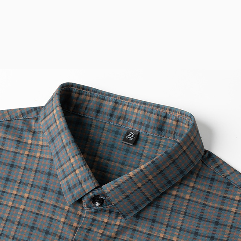 Men’s Casual Plaid Short Sleeve Shirt(50% OFF)