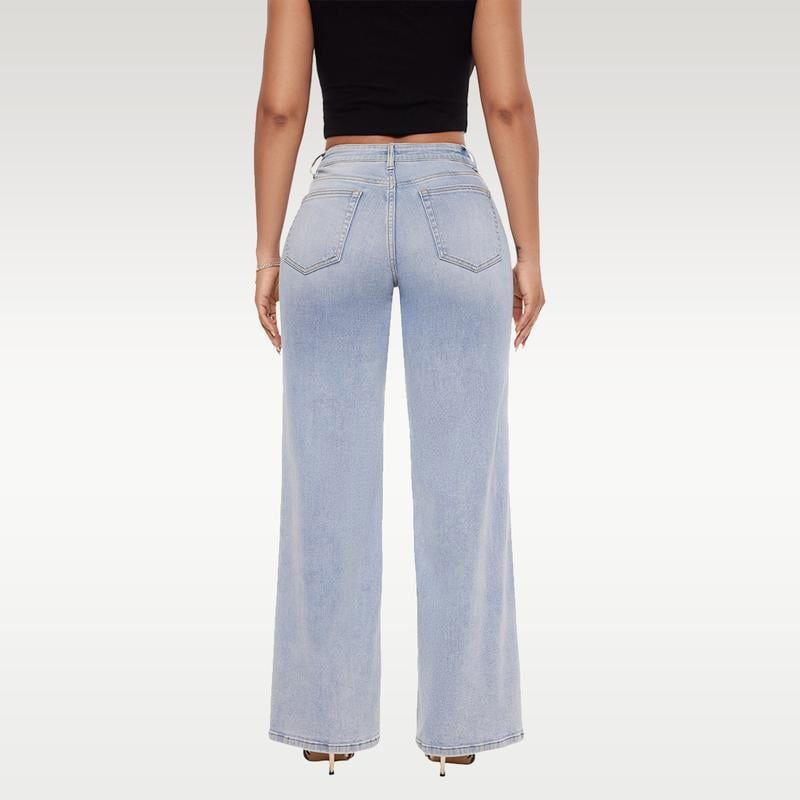 【S-3XL】👖Közép-alacsony derekú laza farmer