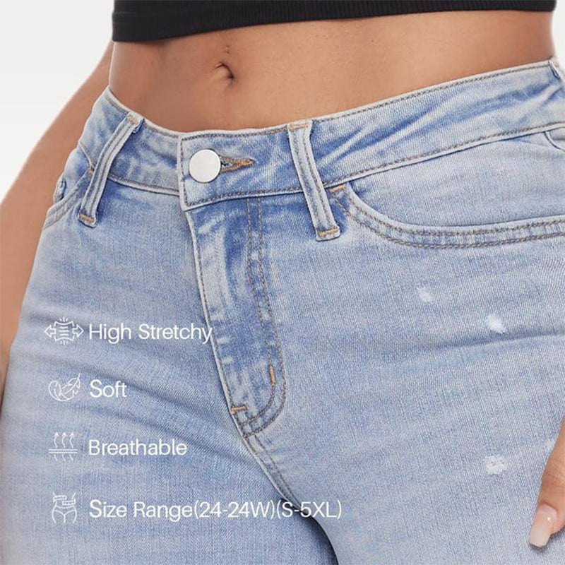 【S-3XL】👖Közép-alacsony derekú laza farmer