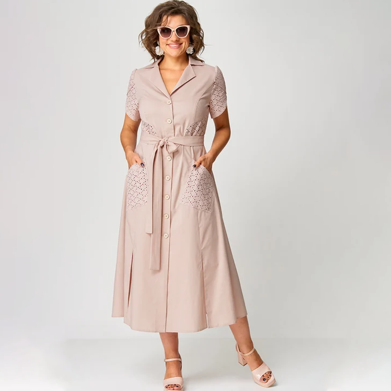 ✨Női alkalmi V-nyakú nyakkendős ruha