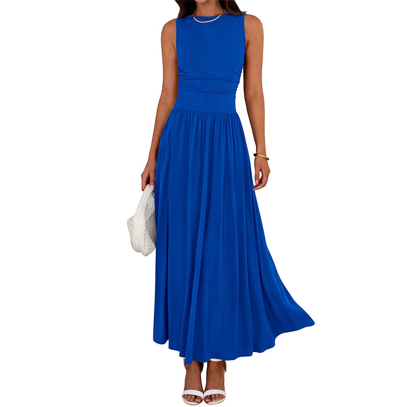 Női elegáns Crew nyakú Maxi ruha👗