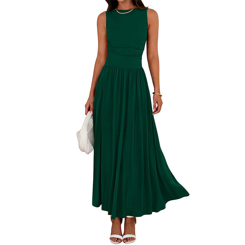 Női elegáns Crew nyakú Maxi ruha👗