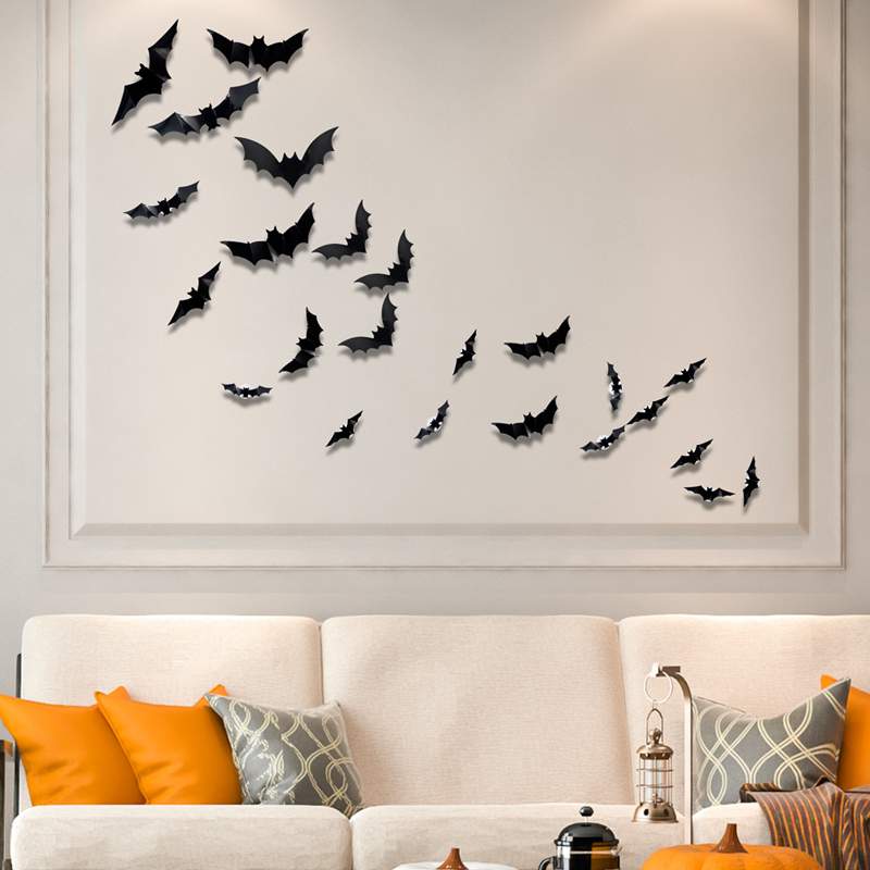 🦇Halloween 3D világító denevérek