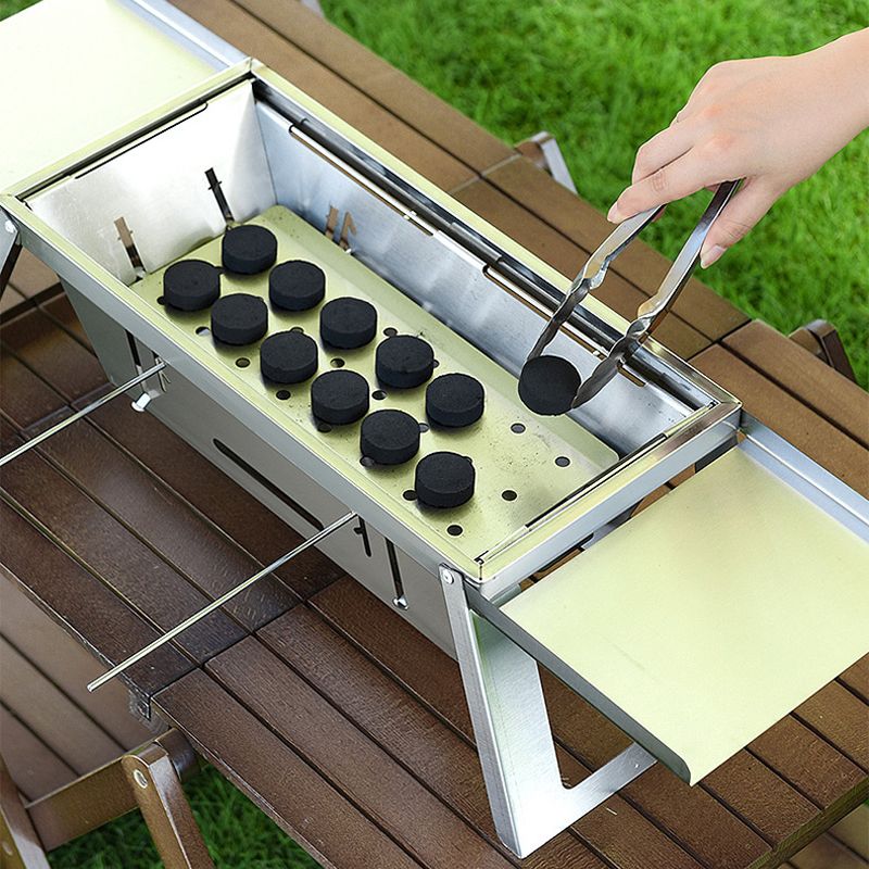 🔥 Rozsdamentes acélból készült összecsukható kültéri grillsütő