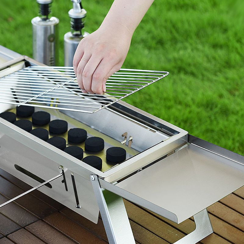 🔥 Rozsdamentes acélból készült összecsukható kültéri grillsütő