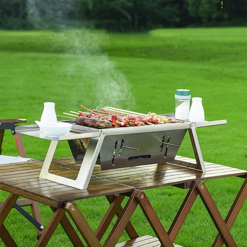 🔥 Rozsdamentes acélból készült összecsukható kültéri grillsütő
