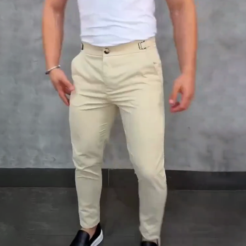 đđFĂ©rfi nadrĂĄg Slim Fit rugalmas derĂ©kkal
