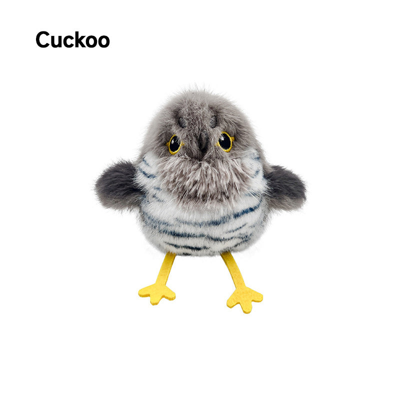 🔥🐤 Plüss madár formájú interaktív macska- és kutyajáték 🐱
