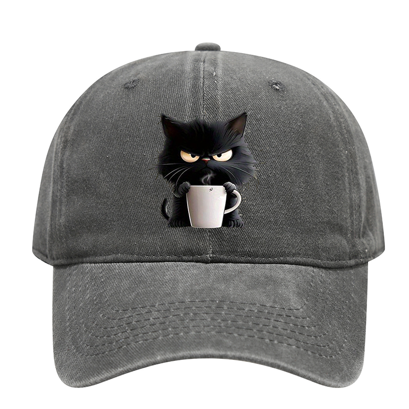 Cuki fekete macska vintage baseball sapka