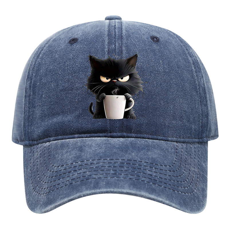 Cuki fekete macska vintage baseball sapka