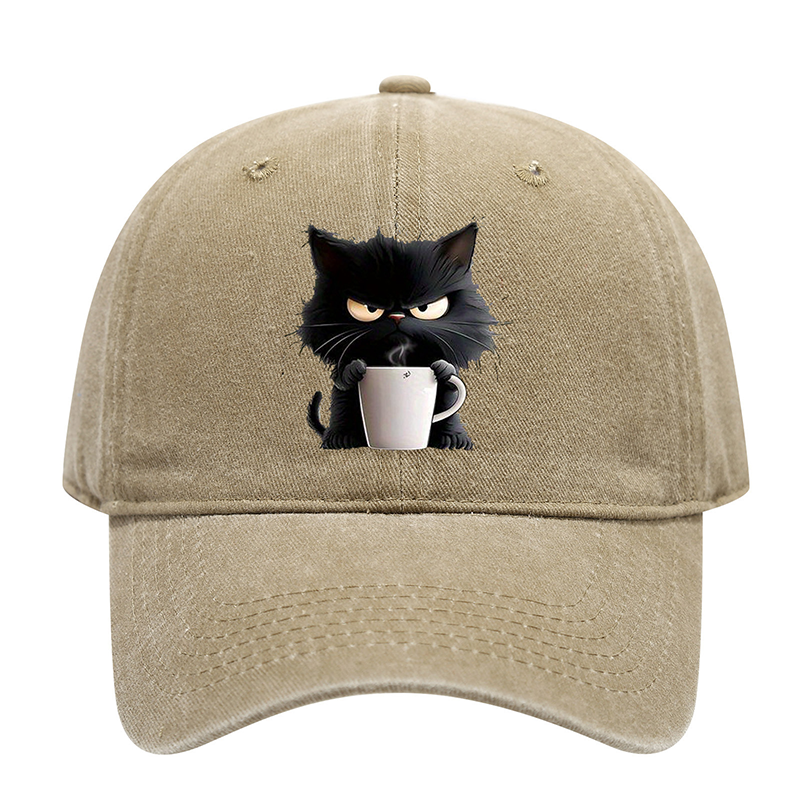 Cuki fekete macska vintage baseball sapka