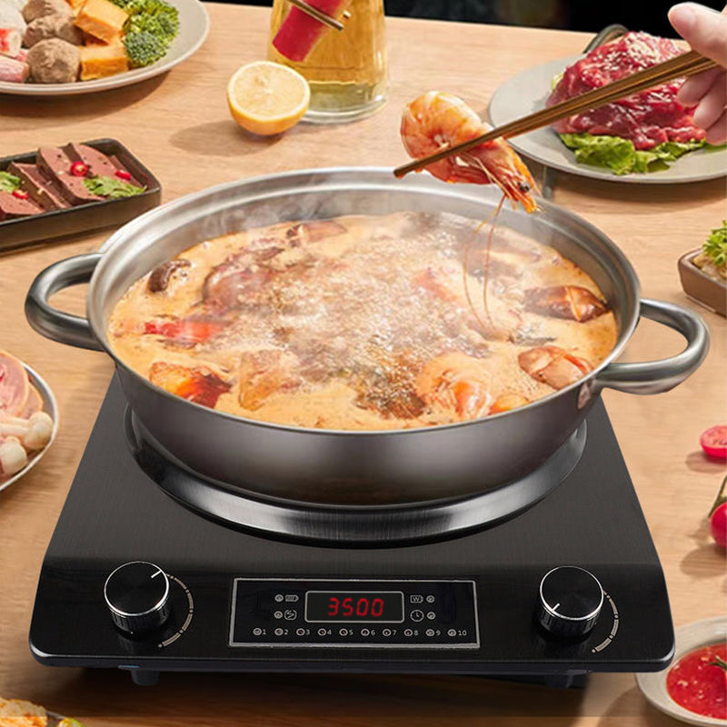 ⚡ 3500 wattos indukciós főzőlap, 10 fokozatú hőmérséklet-beállítás