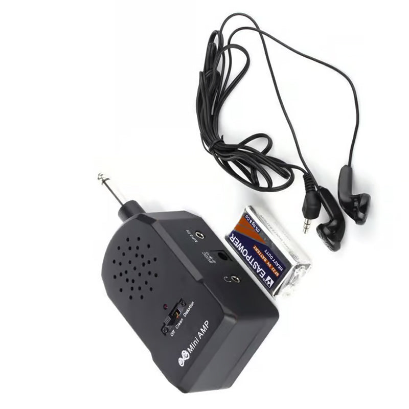 🎸Mini hordozható elektromos gitár erősítő készlet