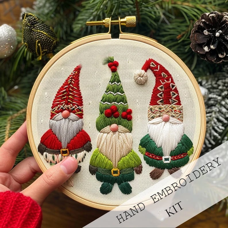 Karácsonyi melegség 🎅 Karácsonyi hímzőcsomag.