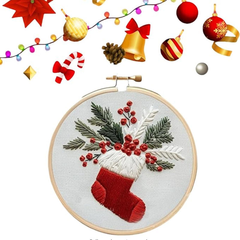 Karácsonyi melegség 🎅 Karácsonyi hímzőcsomag.