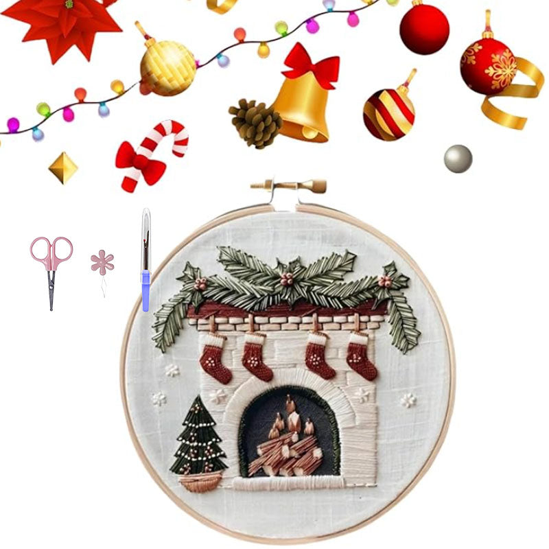 Karácsonyi melegség 🎅 Karácsonyi hímzőcsomag.