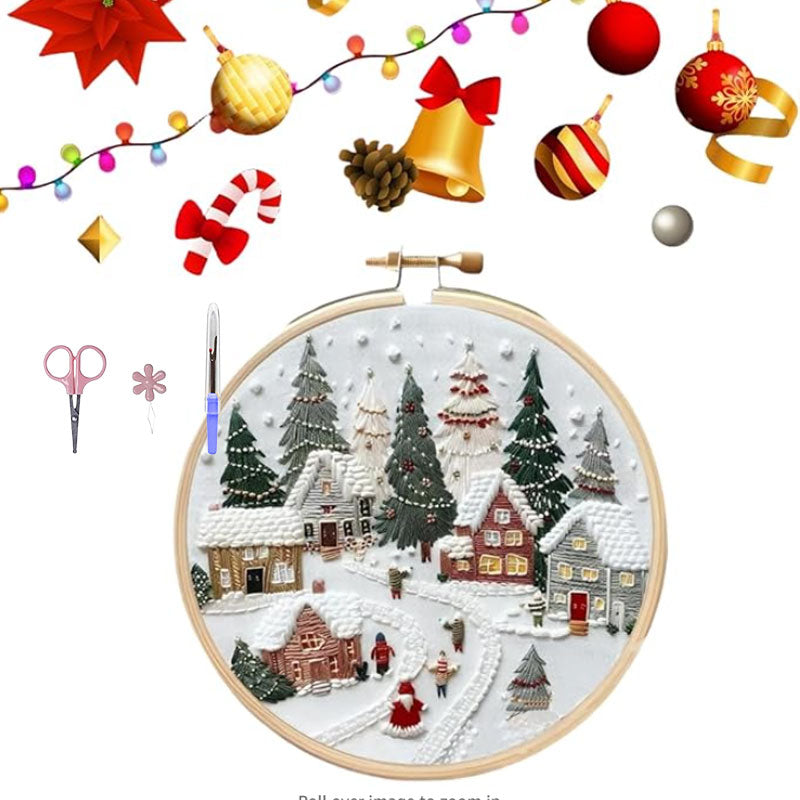 Karácsonyi melegség 🎅 Karácsonyi hímzőcsomag.