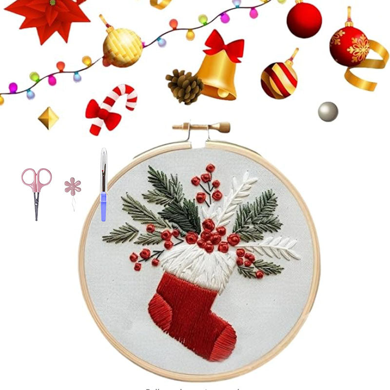 Karácsonyi melegség 🎅 Karácsonyi hímzőcsomag.