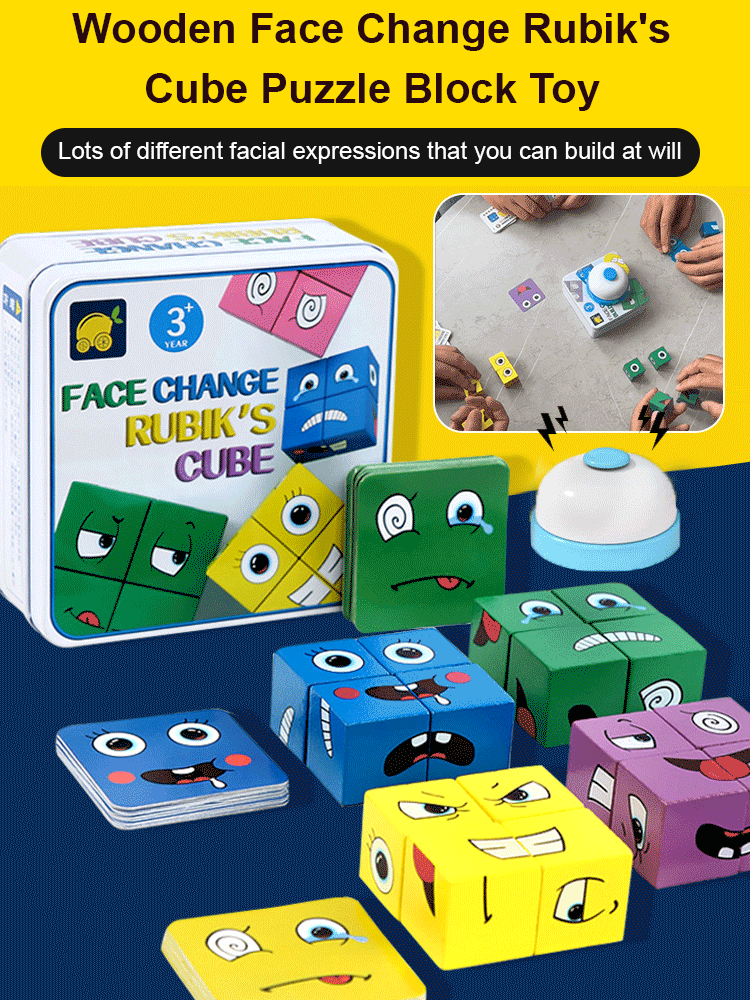 🧩 5D Puzzle Oktatási Arcok Változó Családi Játék