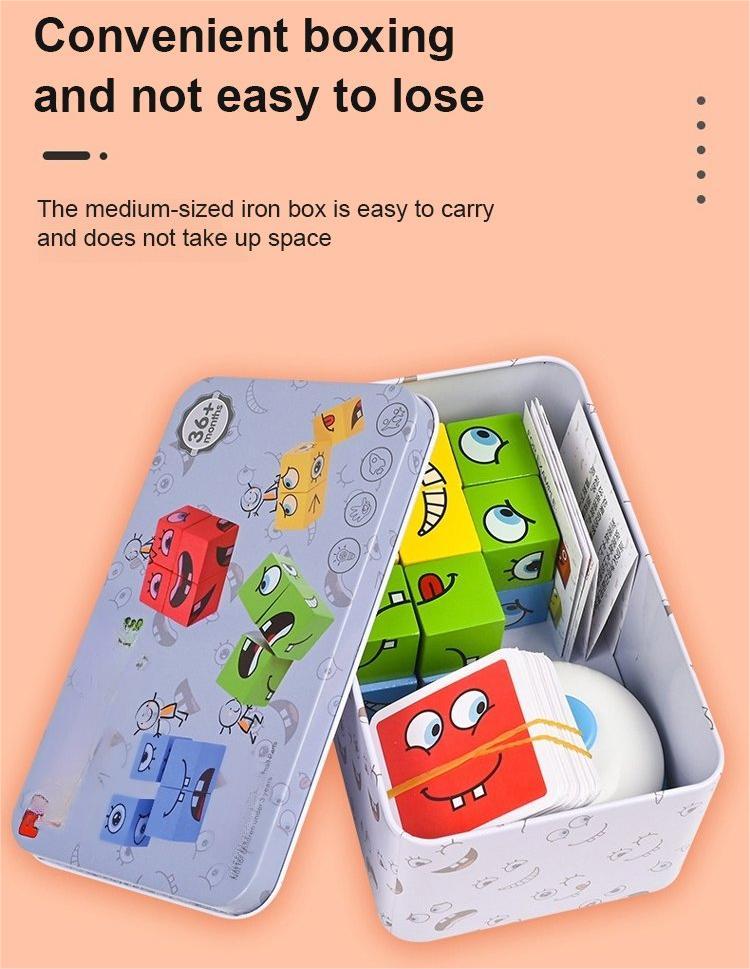 🧩 5D Puzzle Oktatási Arcok Változó Családi Játék
