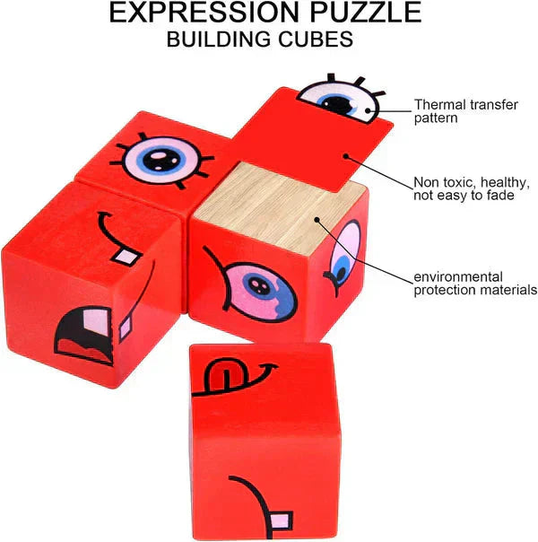 🧩 5D Puzzle Oktatási Arcok Változó Családi Játék