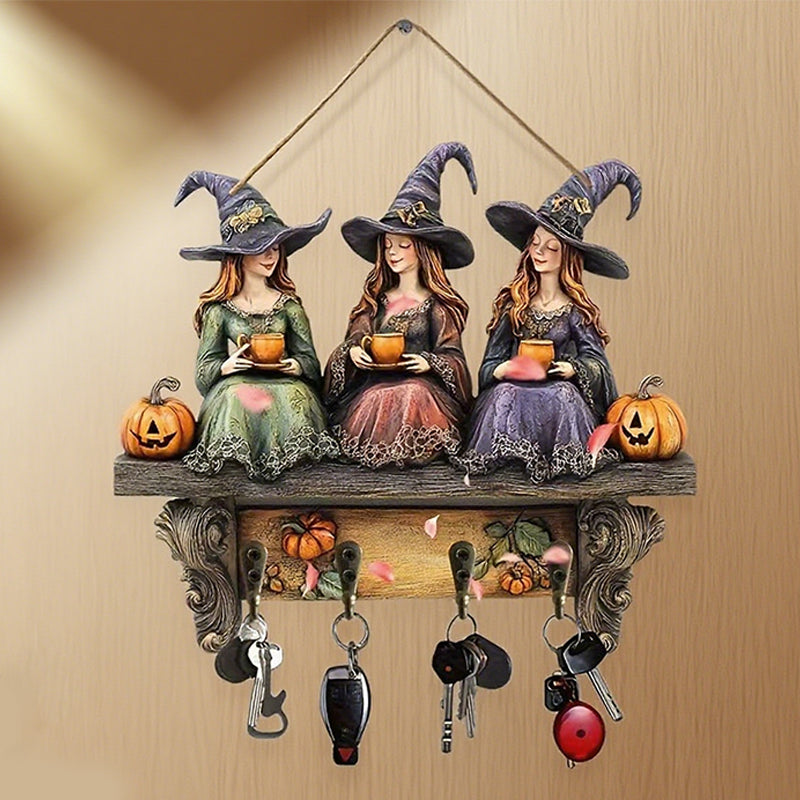 Varázslatos halloweeni boszorkányok falidekoráció kampókkal