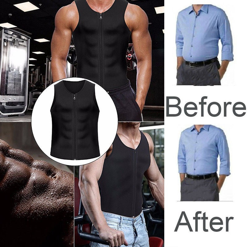 👕Férfi edzőruha cipzáras testformáló póló