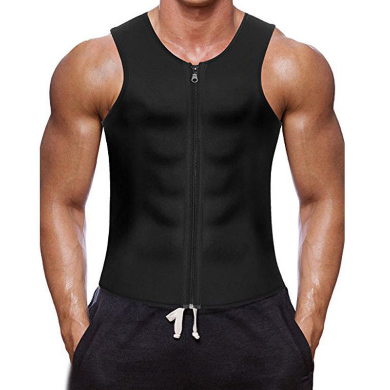 👕Férfi edzőruha cipzáras testformáló póló