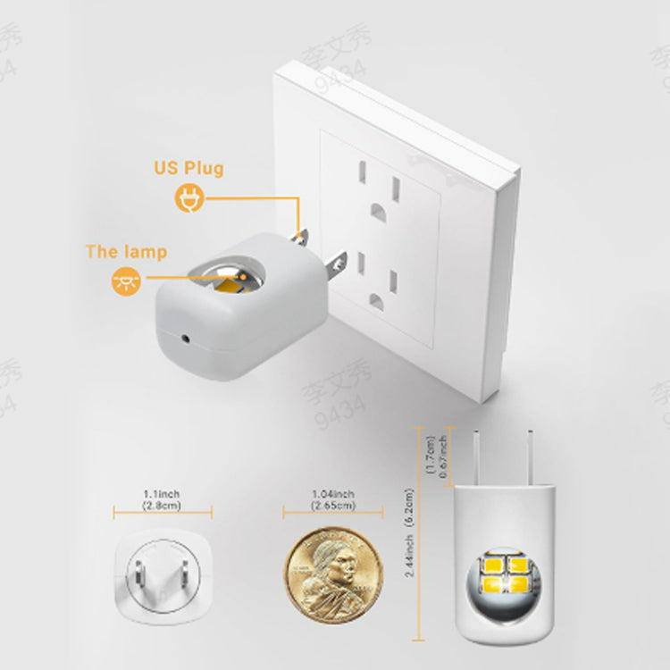 💡Intelligens LED éjszakai lámpa automatikus fényerő-szabályzóval - Alkalmas magyar csatlakozókhoz
