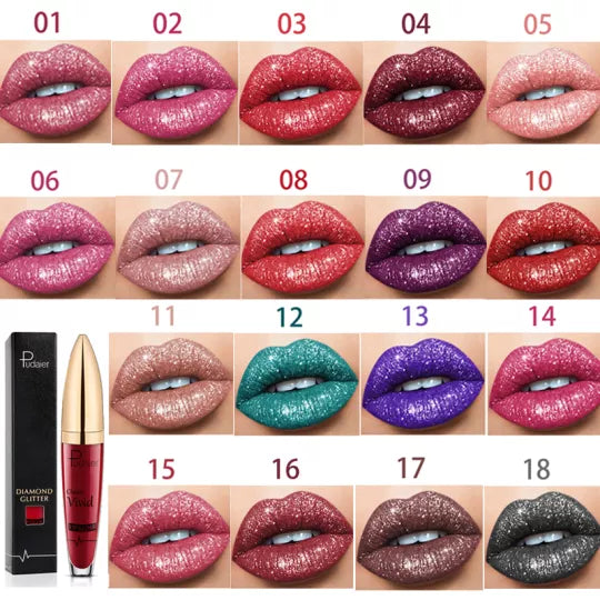 【1+1 ingyen】💋 Gyémánt ajakfény csillogó rúzs vízálló 🥰🎁