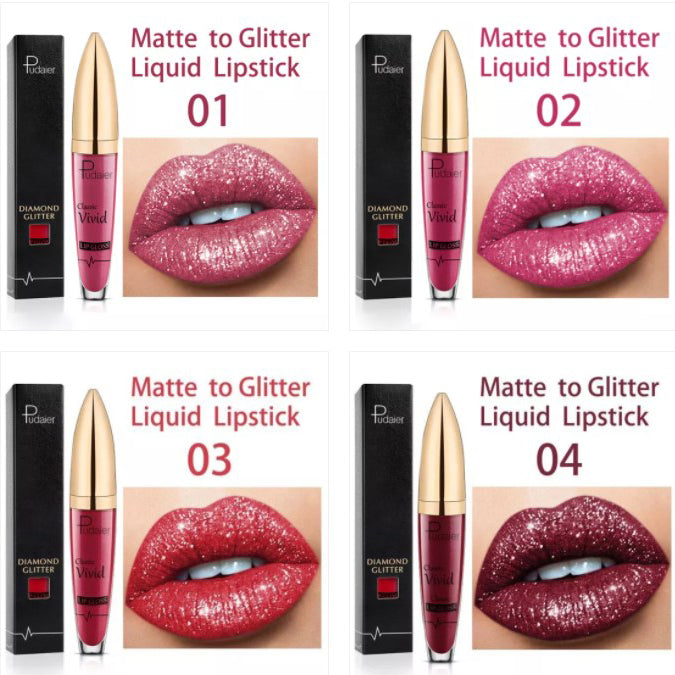 【1+1 ingyen】💋 Gyémánt ajakfény csillogó rúzs vízálló 🥰🎁