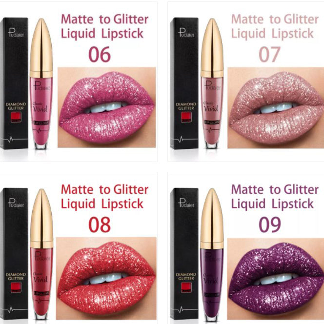 【1+1 ingyen】💋 Gyémánt ajakfény csillogó rúzs vízálló 🥰🎁
