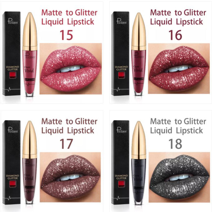 【1+1 ingyen】💋 Gyémánt ajakfény csillogó rúzs vízálló 🥰🎁