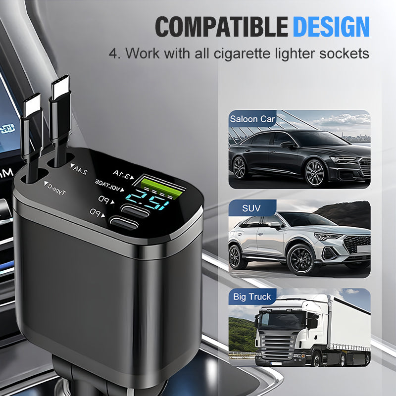 🚗 120 W-os gyors autós töltő csillagos égbolt hangulatvilágítással ✨